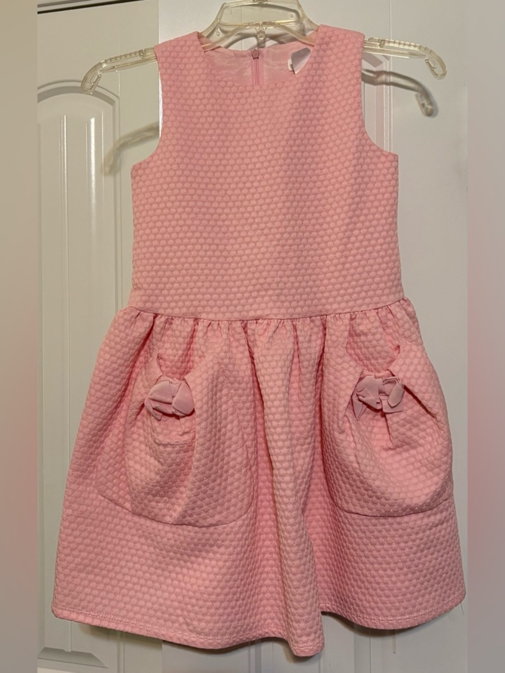 David Charles Black Label Pink Textured Girls Dress